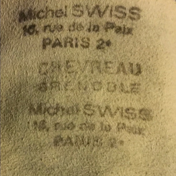 Michel SWISS Leather Navy Blue Gloves Size 6 EUC - Picture 5 of 8